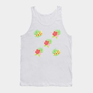 tropical flowers print Tank Top